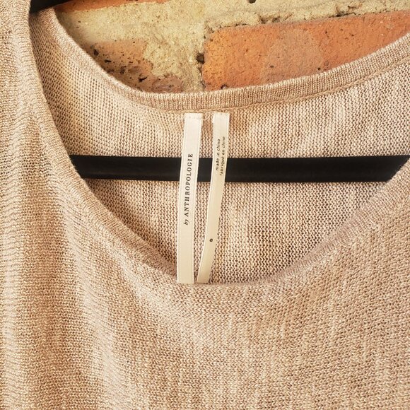 Anthropologie Alicia Shimmer Pullover Sweater Tee - Picture 5 of 6